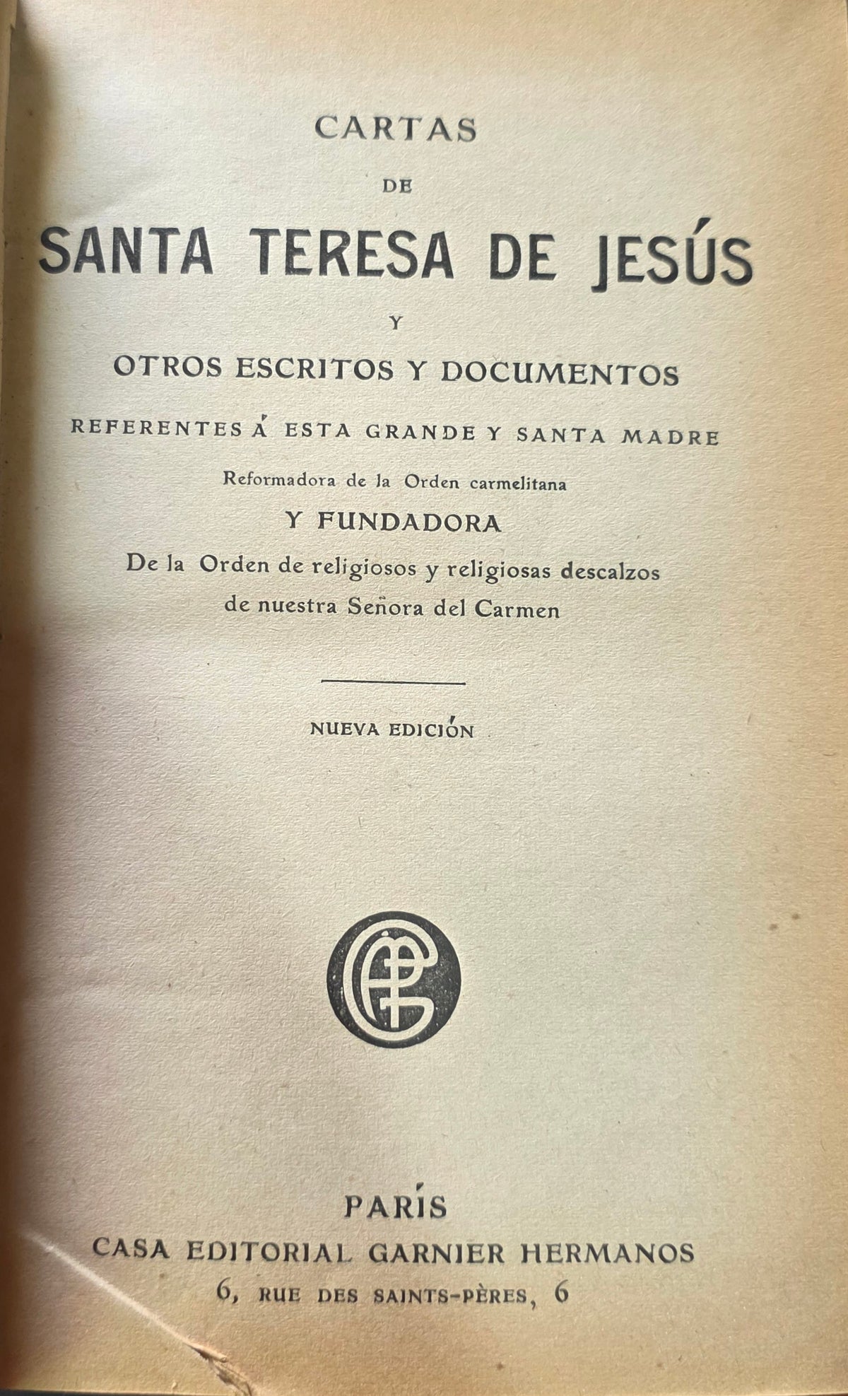 Cartas y otros escritos y documentos.
