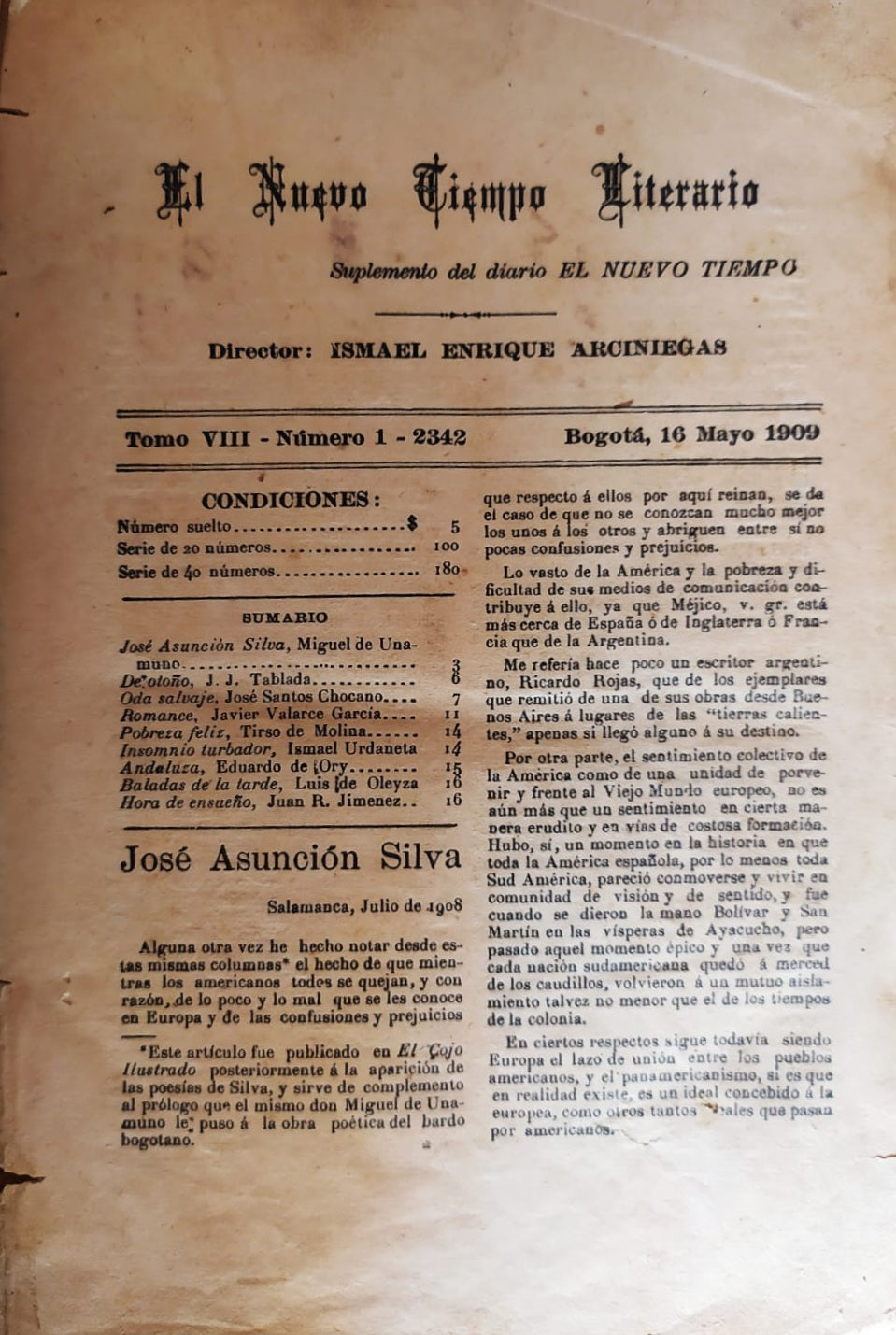El nuevo tiempo literario. 40 números.